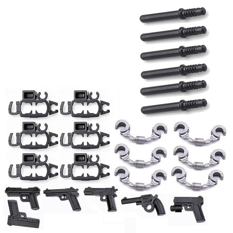 6PCS/SET US City Police Handcu - đánh giá và giá Lego Set Creator